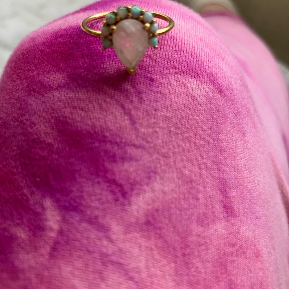 Moonstone & Opal ring 6 - Picture 8 of 8